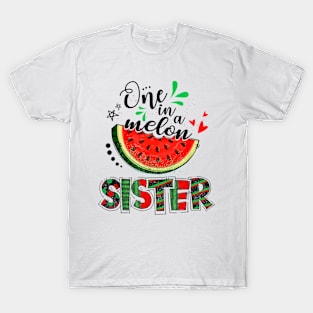 One In A Melon Sister Watermelon Family Matching Summer T-Shirt